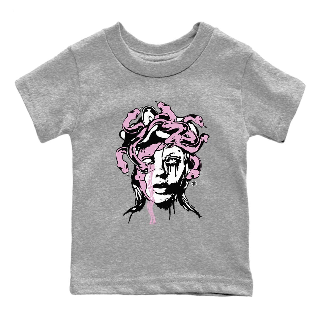 4s Retro Orchid shirts to match jordans Medusa Statue sneaker match tees Air Jordan 4 WMNS Orchid match shoes to clothes SNRT Sneaker Tees Youth Baby Heather Grey 2 tee