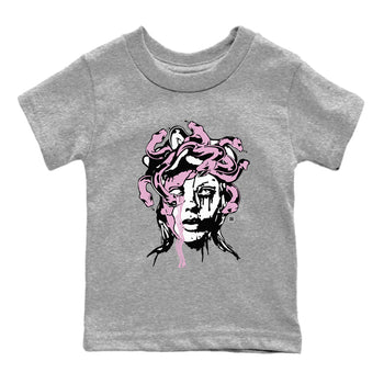 4s Retro Orchid shirts to match jordans Medusa Statue sneaker match tees Air Jordan 4 WMNS Orchid match shoes to clothes SNRT Sneaker Tees Youth Baby Heather Grey 2 tee
