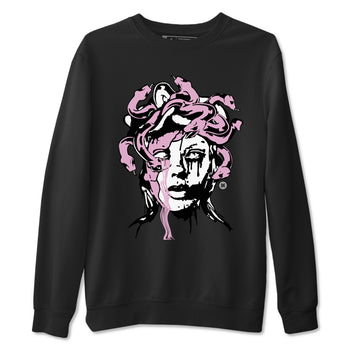 4s Retro Orchid shirts to match jordans Medusa Statue sneaker match tees Air Jordan 4 WMNS Orchid match shoes to clothes SNRT Sneaker Tees unisex cotton Black 2 shirts