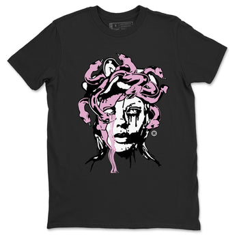 4s Retro Orchid shirts to match jordans Medusa Statue sneaker match tees Air Jordan 4 WMNS Orchid match shoes to clothes SNRT Sneaker Tees unisex cotton Black 2 shirts