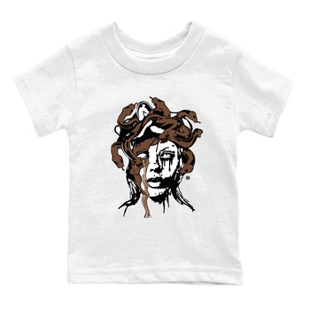 9s Olive shirts to match jordans Medusa Statue graphic tees Air Jordan 9 Olive t shirts to match sneakers SNRT Sneaker Tees Youth Baby White 2 tee