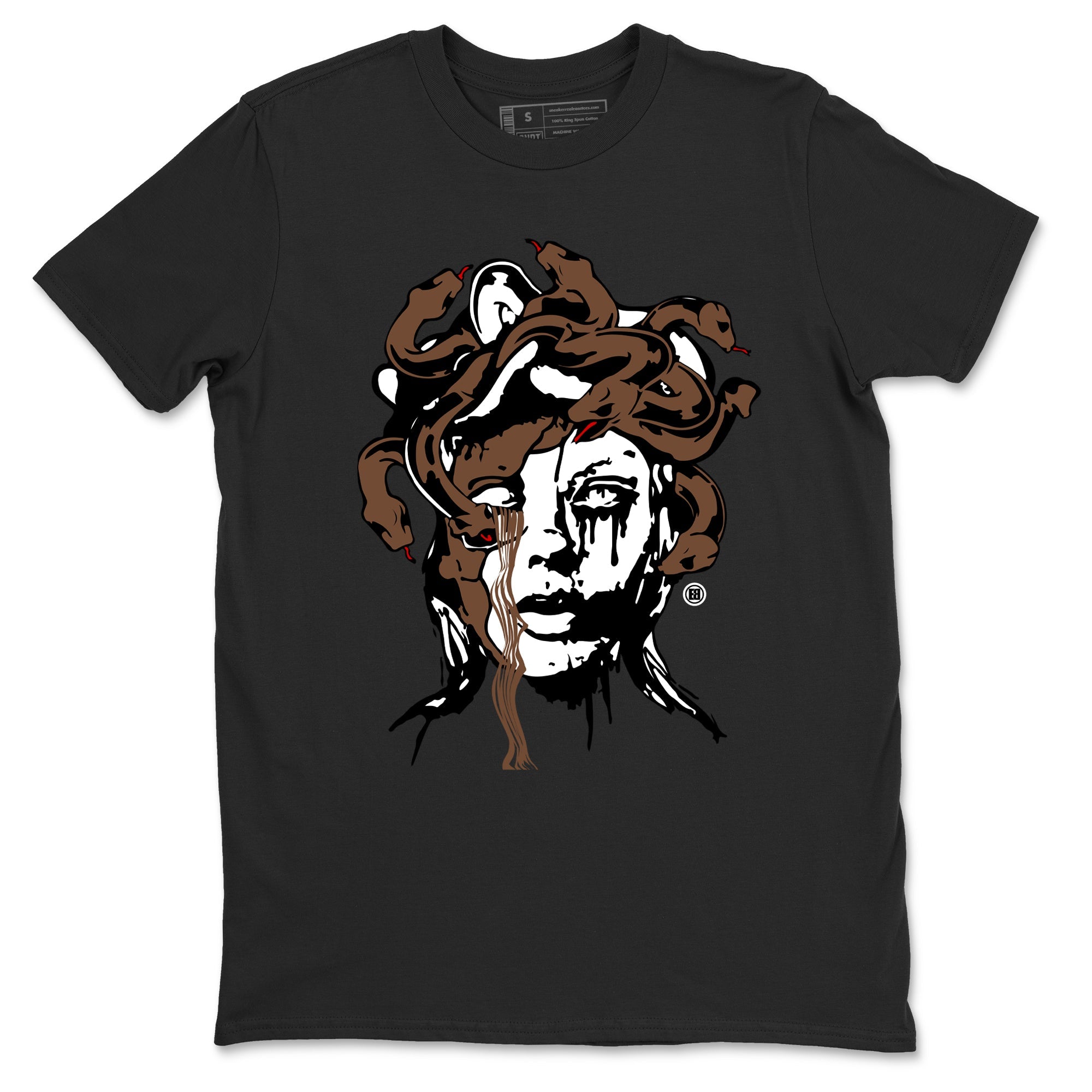 9s Olive shirts to match jordans Medusa Statue graphic tees Air Jordan 9 Olive t shirts to match sneakers SNRT Sneaker Tees unisex cotton Black 2 shirts