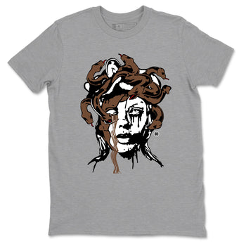 9s Olive shirts to match jordans Medusa Statue graphic tees Air Jordan 9 Olive t shirts to match sneakers SNRT Sneaker Tees unisex cotton Heather Grey 2 shirts