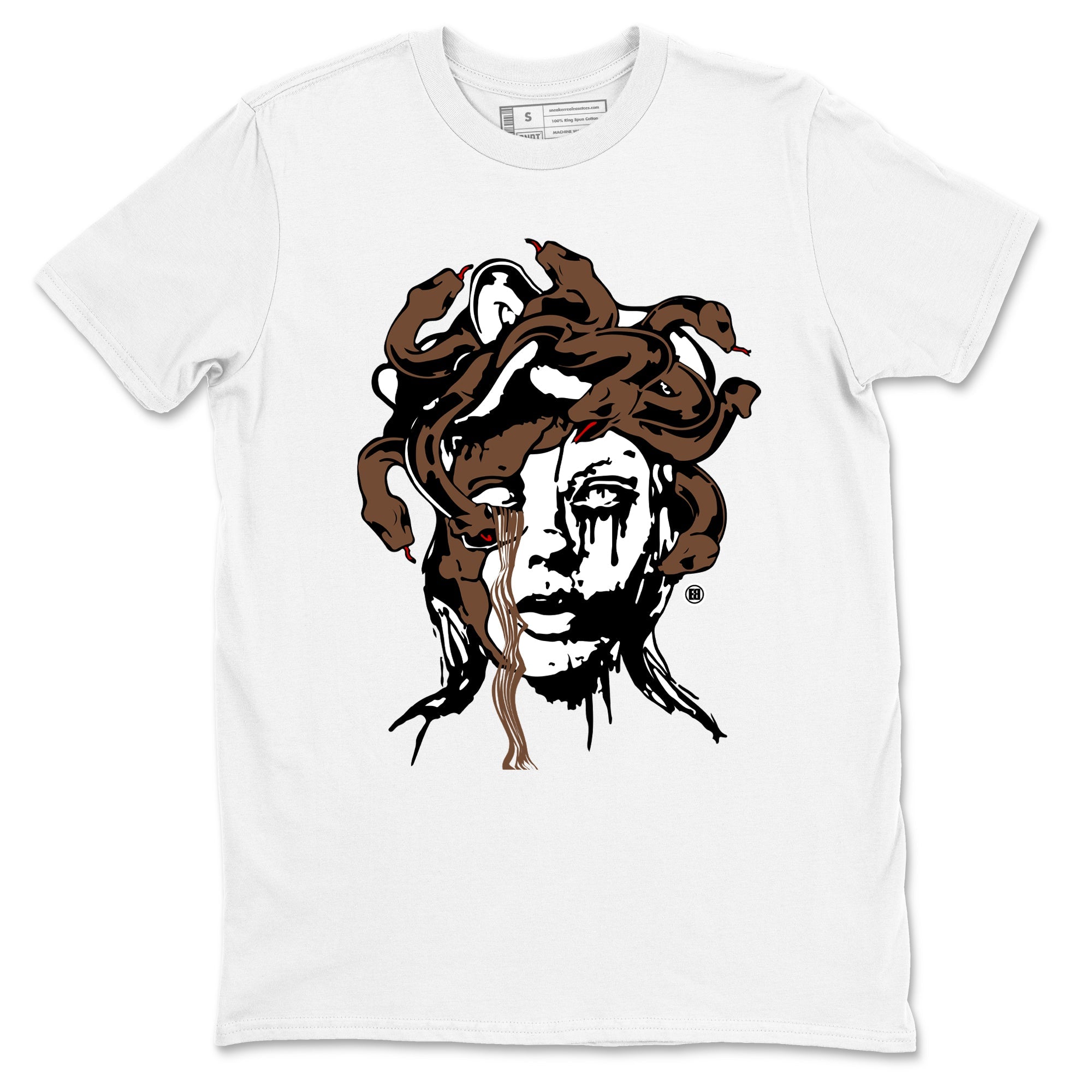 9s Olive shirts to match jordans Medusa Statue graphic tees Air Jordan 9 Olive t shirts to match sneakers SNRT Sneaker Tees unisex cotton White 2 shirts