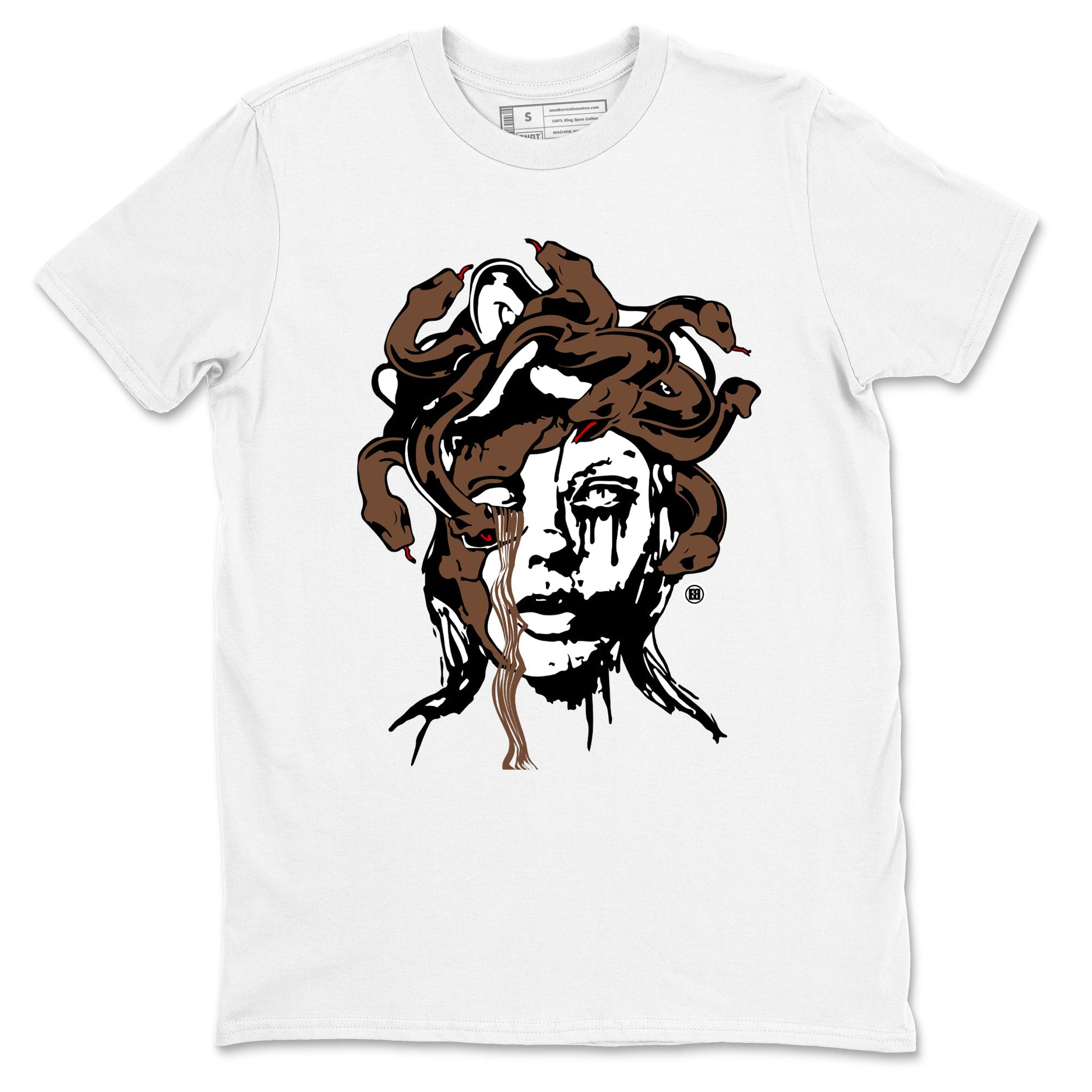 9s Olive shirts to match jordans Medusa Statue graphic tees Air Jordan 9 Olive t shirts to match sneakers SNRT Sneaker Tees unisex cotton White 2 shirts