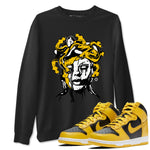 Dunk High Pollen shirts to match jordans Medusa Statue sneaker match tees Dunk High Pollen SNRT Sneaker Release Tees unisex cotton Black 1 crew neck shirts