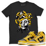 Dunk High Pollen shirts to match jordans Medusa Statue sneaker match tees Dunk High Pollen SNRT Sneaker Release Tees unisex cotton Black 1 crew neck shirts