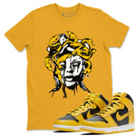 Dunk High Pollen shirts to match jordans Medusa Statue sneaker match tees Dunk High Pollen SNRT Sneaker Release Tees unisex cotton Gold 1 crew neck shirts