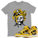 Dunk High Pollen shirts to match jordans Medusa Statue sneaker match tees Dunk High Pollen SNRT Sneaker Release Tees unisex cotton Heather Grey 1 crew neck shirts