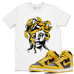 Dunk High Pollen shirts to match jordans Medusa Statue sneaker match tees Dunk High Pollen SNRT Sneaker Release Tees unisex cotton White 1 crew neck shirts