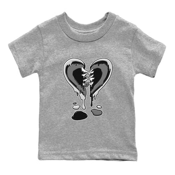 12s Black Wolf Grey shirts to match jordans Melting Heart sneaker match tees 12s Baron SNRT Sneaker Release Tees Youth Baby Heather Grey 2 crew neck shirts