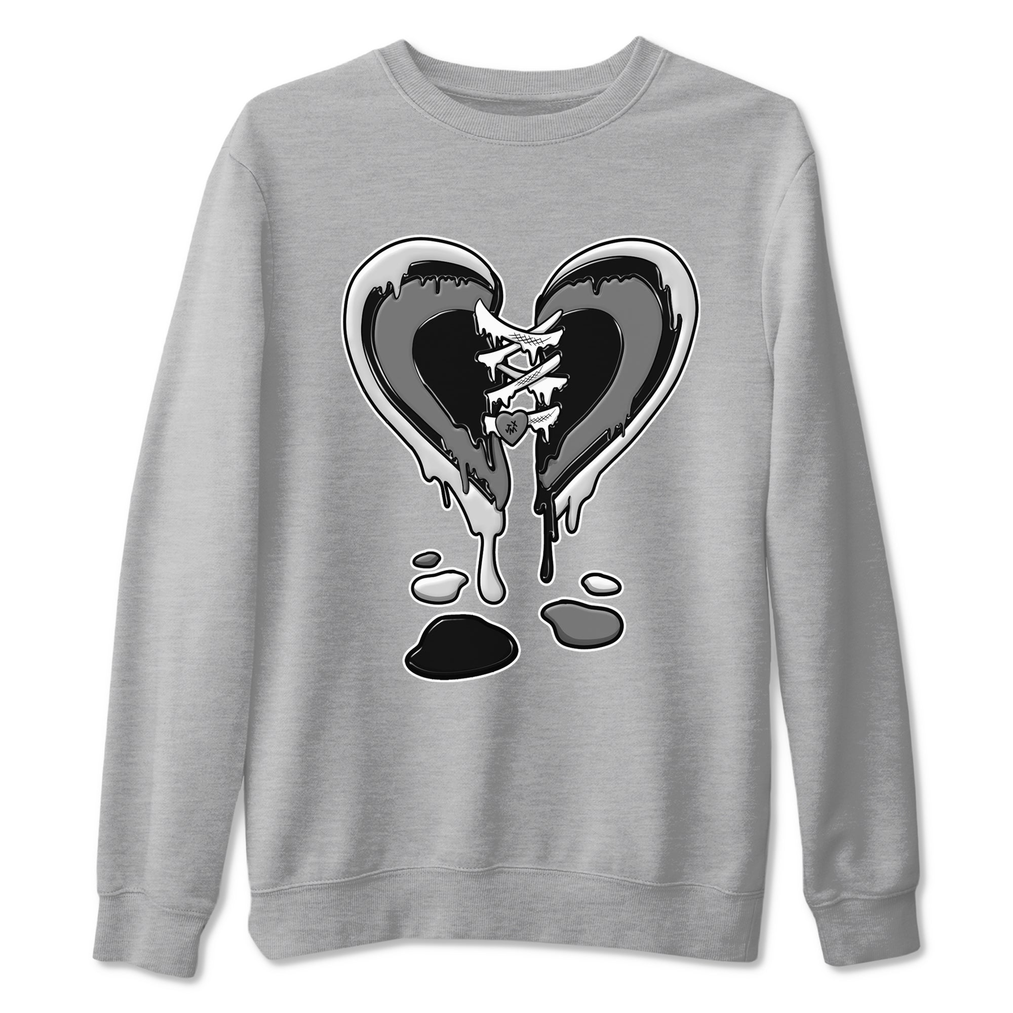 12s Black Wolf Grey shirts to match jordans Melting Heart sneaker match tees 12s Baron SNRT Sneaker Release Tees unisex cotton Heather Grey 2 crew neck shirts