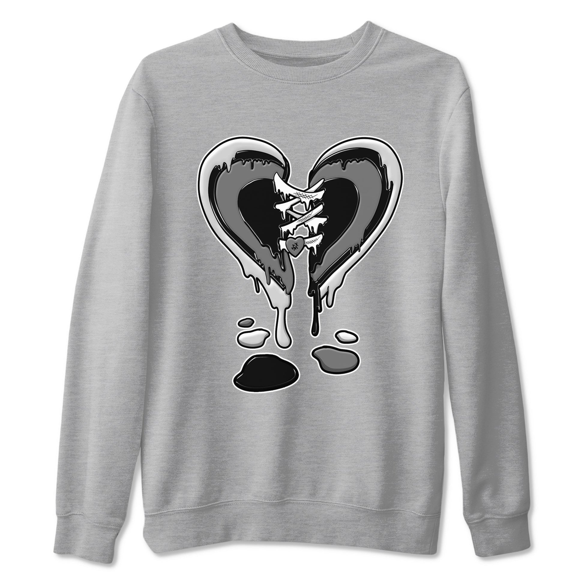 12s Black Wolf Grey shirts to match jordans Melting Heart sneaker match tees 12s Baron SNRT Sneaker Release Tees unisex cotton Heather Grey 2 crew neck shirts
