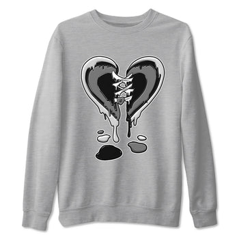12s Black Wolf Grey shirts to match jordans Melting Heart sneaker match tees 12s Baron SNRT Sneaker Release Tees unisex cotton Heather Grey 2 crew neck shirts
