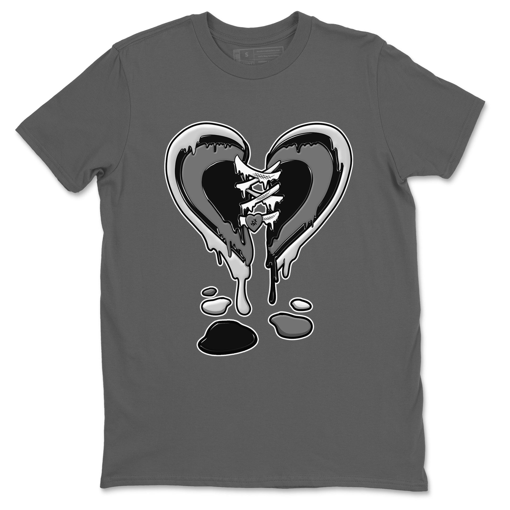 12s Black Wolf Grey shirts to match jordans Melting Heart sneaker match tees 12s Baron SNRT Sneaker Release Tees unisex cotton Cool Grey 2 crew neck shirts