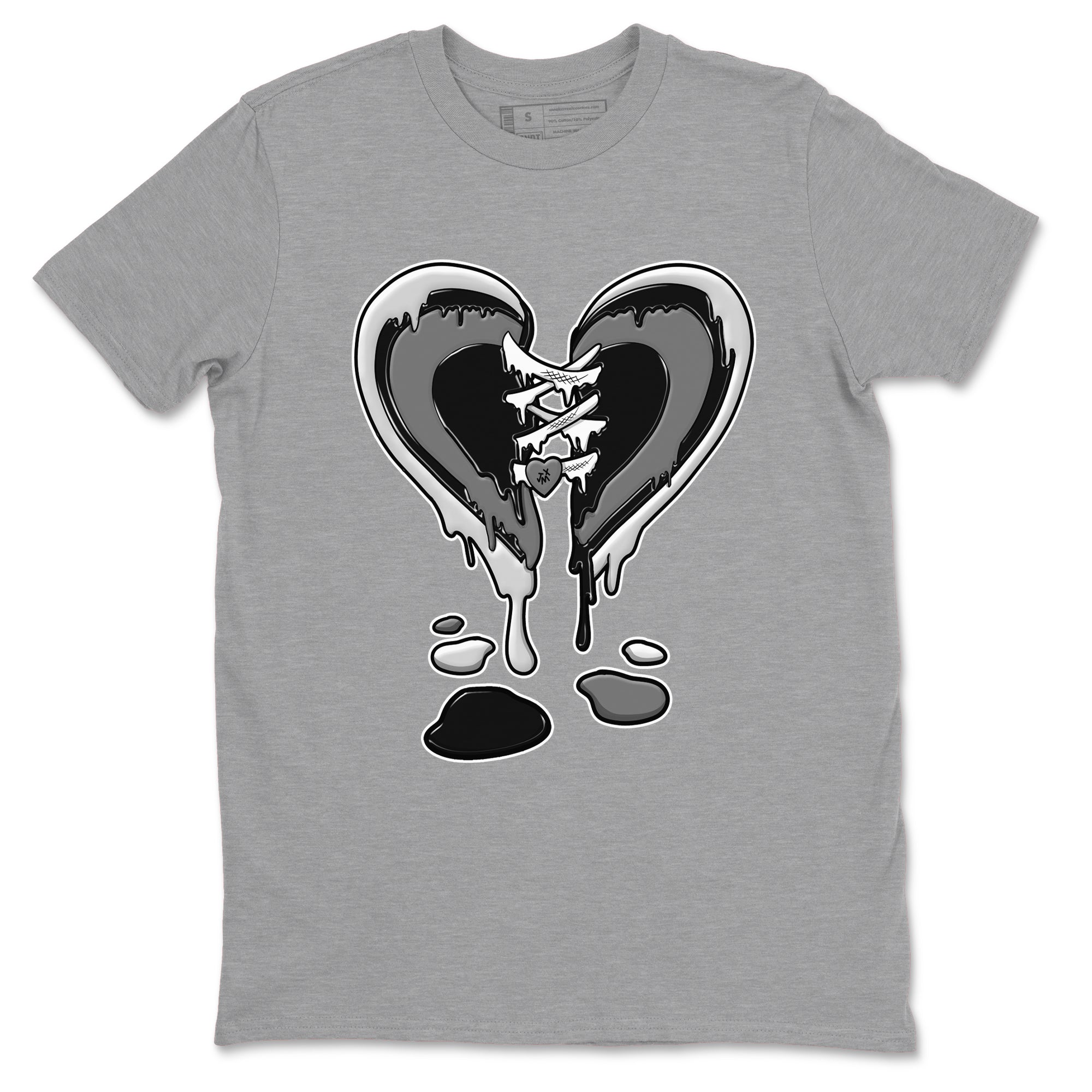12s Black Wolf Grey shirts to match jordans Melting Heart sneaker match tees 12s Baron SNRT Sneaker Release Tees unisex cotton Heather Grey 2 crew neck shirts