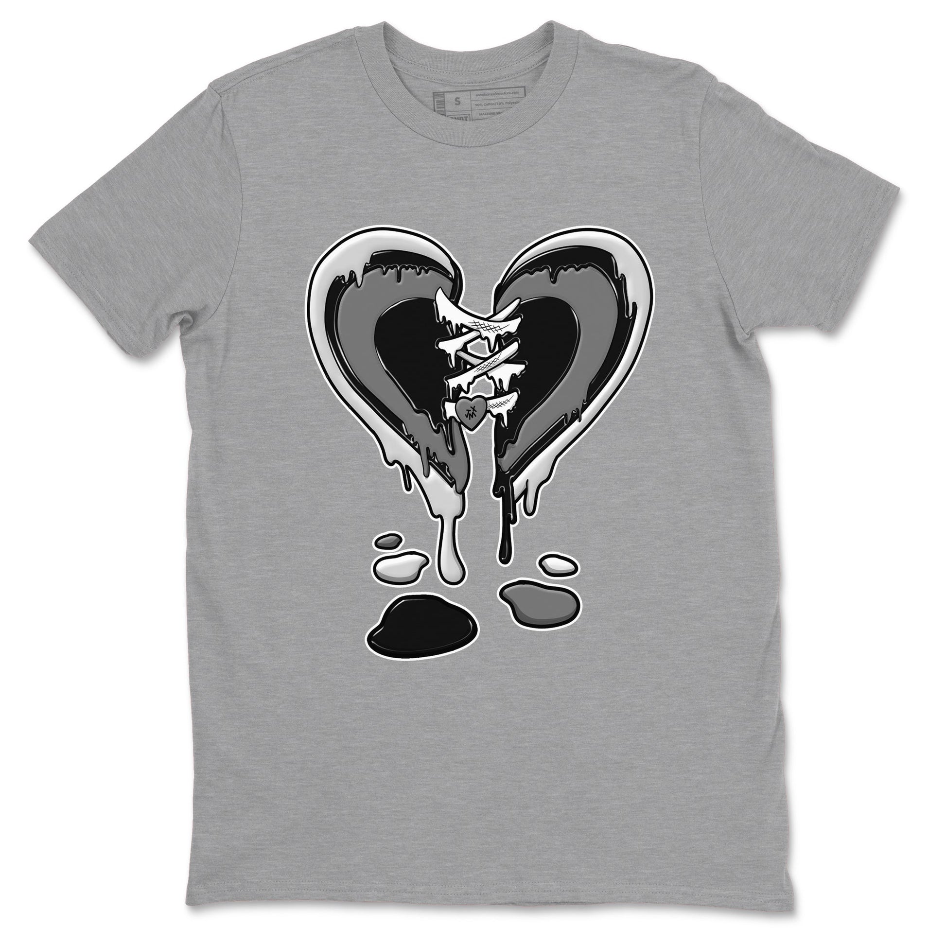 12s Black Wolf Grey shirts to match jordans Melting Heart sneaker match tees 12s Baron SNRT Sneaker Release Tees unisex cotton Heather Grey 2 crew neck shirts