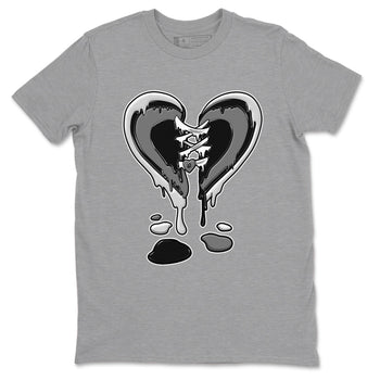 12s Black Wolf Grey shirts to match jordans Melting Heart sneaker match tees 12s Baron SNRT Sneaker Release Tees unisex cotton Heather Grey 2 crew neck shirts