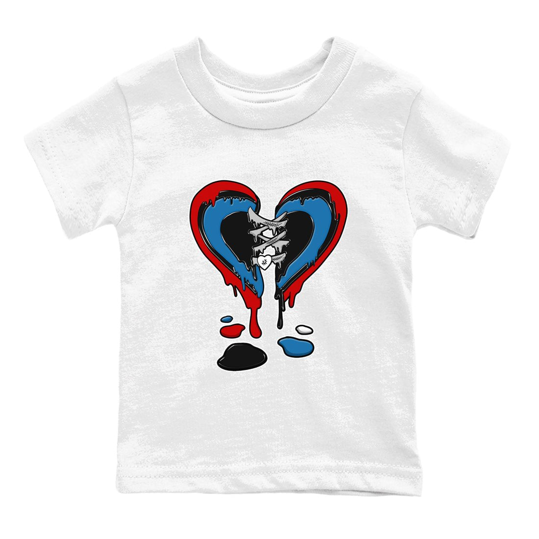 Melting Heart baby and kids t-shirt crafted for little sneakerheads to shine with the Air Jordan 3 Rare Air sneakers, displayed in White 2.