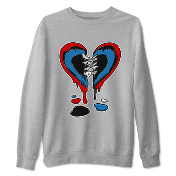 Melting Heart sneaker match t-shirt styled to complete your fit with the Air Jordan 3 Rare Air sneakers, shown in Heather Grey 2.