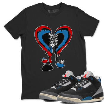 Melting Heart sneaker match t-shirt styled to complete your fit with the Air Jordan 3 Rare Air sneakers, shown in Black 1.