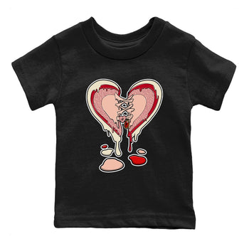 3s Valentines Day tee to match jordans Melting Heart sneaker match tees Air Jordan 3 "Treat Yourself" Washed Coral special Valentine's Day Gift SNRT Sneaker Tees Youth Baby Black 2 tee