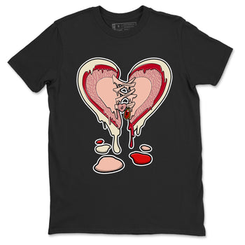 3s Valentines Day tee to match jordans Melting Heart sneaker match tees Air Jordan 3 "Treat Yourself" Washed Coral special Valentine's Day Gift SNRT Sneaker Tees Graphic Tee Black 2 shirts