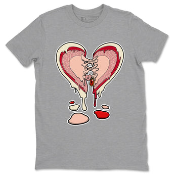 3s Valentines Day tee to match jordans Melting Heart sneaker match tees Air Jordan 3 "Treat Yourself" Washed Coral special Valentine's Day Gift SNRT Sneaker Tees Graphic Tee Heather Grey 2 shirts