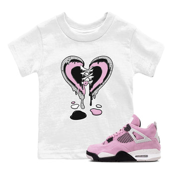 4s Retro Orchid shirts to match jordans Melting Heart sneaker match tees Air Jordan 4 WMNS Orchid match shoes to clothes SNRT Sneaker Tees Youth Baby White 1 tee