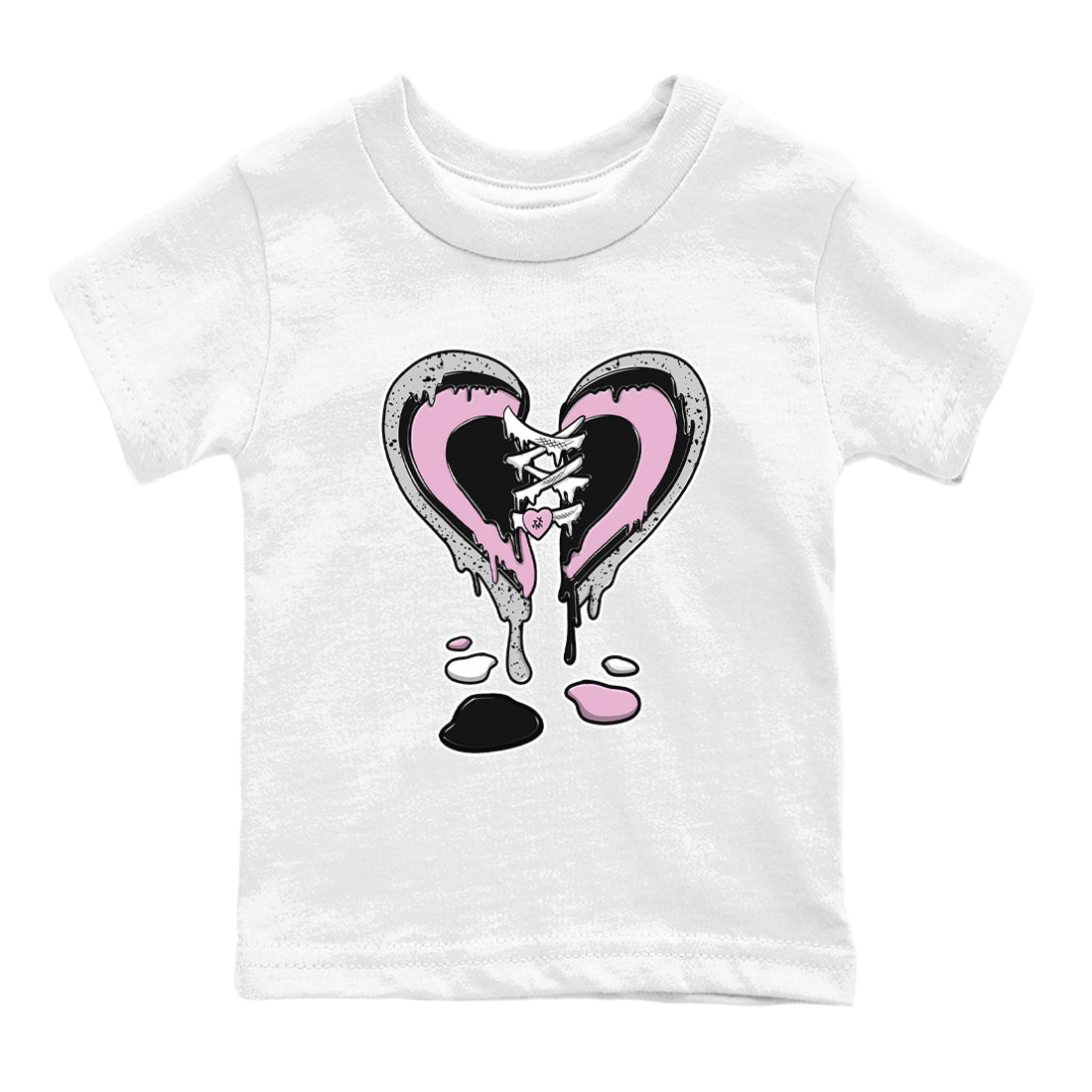 4s Retro Orchid shirts to match jordans Melting Heart sneaker match tees Air Jordan 4 WMNS Orchid match shoes to clothes SNRT Sneaker Tees Youth Baby White 2 tee