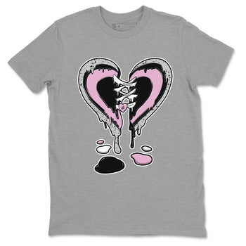 4s Retro Orchid shirts to match jordans Melting Heart sneaker match tees Air Jordan 4 WMNS Orchid match shoes to clothes SNRT Sneaker Tees unisex cotton Heather Grey 2 shirts