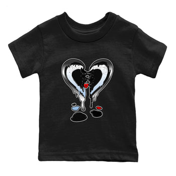 5s Black Metallic Reimagined shirts to match jordans  Melting Heart shirts to match jordans 5s Black Metallic Reimagined match shoes to clothes SNRT Sneaker Tees Youth Baby Black 2 tee