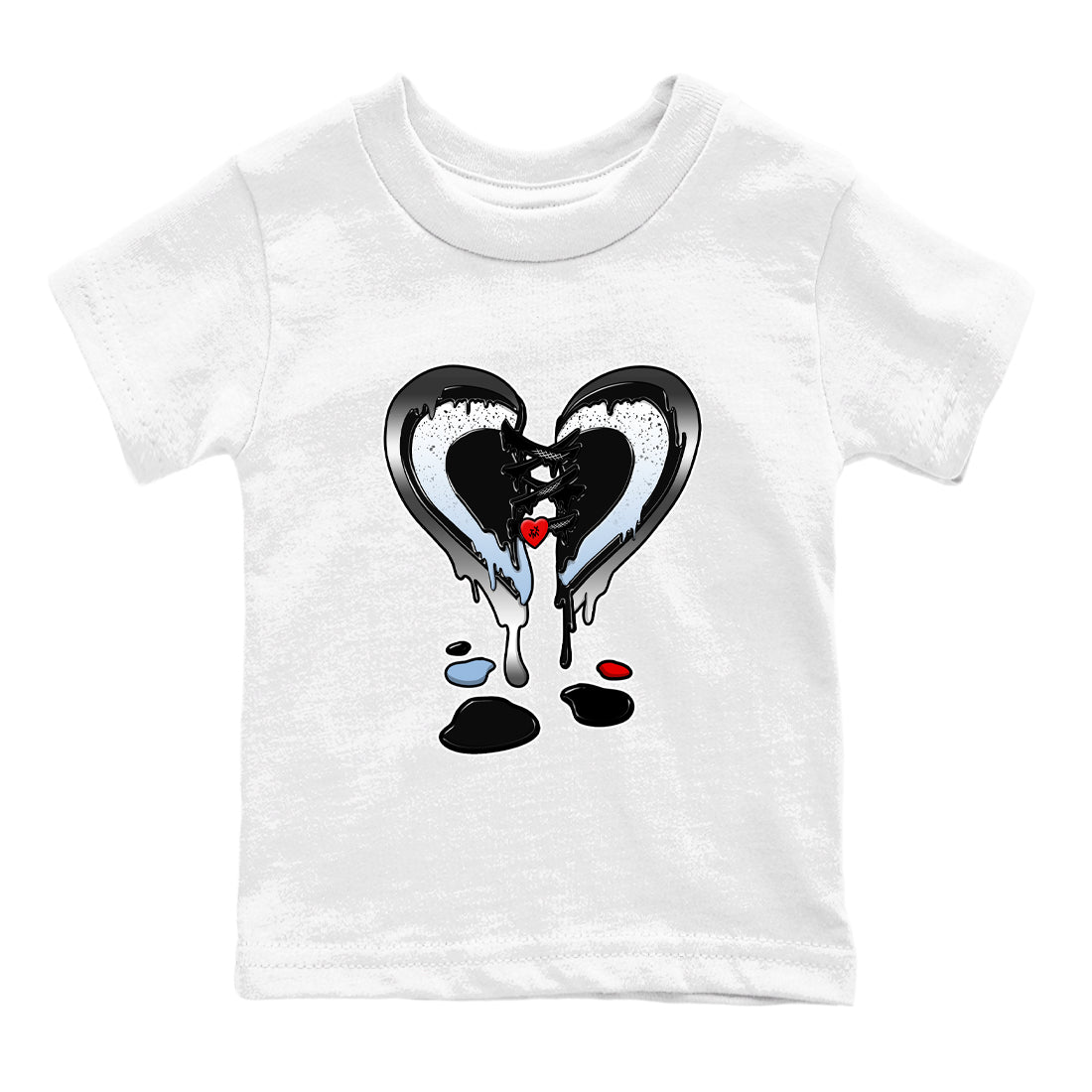 5s Black Metallic Reimagined shirts to match jordans  Melting Heart shirts to match jordans 5s Black Metallic Reimagined match shoes to clothes SNRT Sneaker Tees Youth Baby White 2 tee