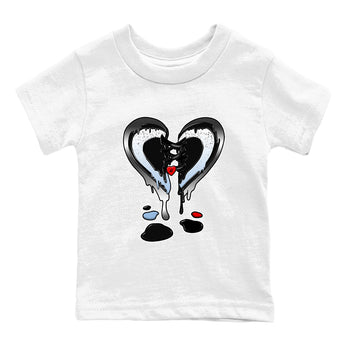 5s Black Metallic Reimagined shirts to match jordans  Melting Heart shirts to match jordans 5s Black Metallic Reimagined match shoes to clothes SNRT Sneaker Tees Youth Baby White 2 tee