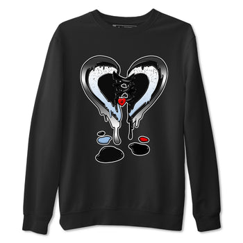 5s Black Metallic Reimagined shirts to match jordans  Melting Heart shirts to match jordans 5s Black Metallic Reimagined match shoes to clothes SNRT Sneaker Tees unisex cotton Black 2 shirts