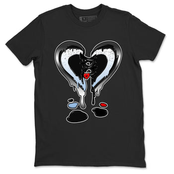 5s Black Metallic Reimagined shirts to match jordans  Melting Heart shirts to match jordans 5s Black Metallic Reimagined match shoes to clothes SNRT Sneaker Tees unisex cotton Black 2 shirts