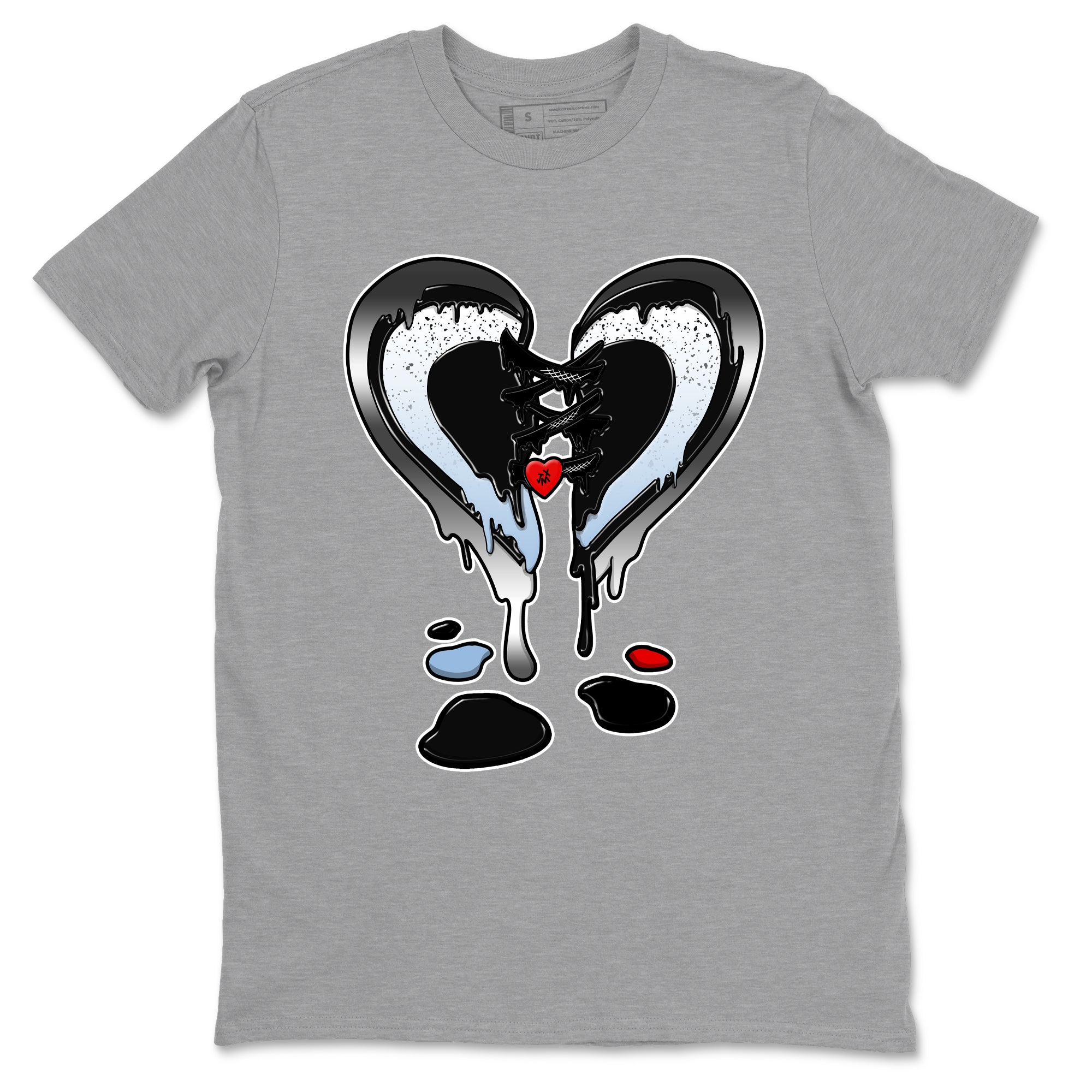 5s Black Metallic Reimagined shirts to match jordans  Melting Heart shirts to match jordans 5s Black Metallic Reimagined match shoes to clothes SNRT Sneaker Tees unisex cotton Heather Grey 2 shirts