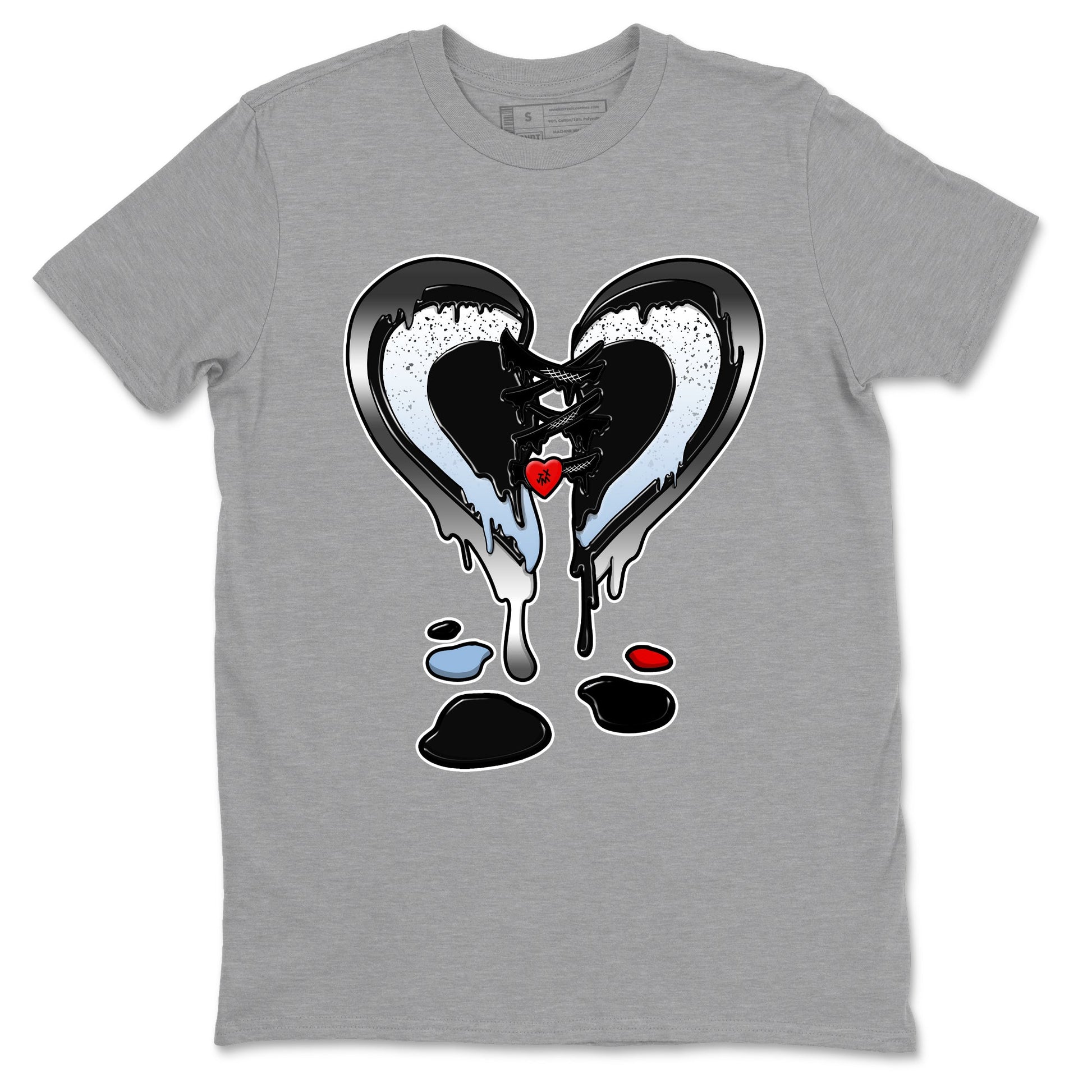 5s Black Metallic Reimagined shirts to match jordans  Melting Heart shirts to match jordans 5s Black Metallic Reimagined match shoes to clothes SNRT Sneaker Tees unisex cotton Heather Grey 2 shirts