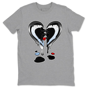 5s Black Metallic Reimagined shirts to match jordans  Melting Heart shirts to match jordans 5s Black Metallic Reimagined match shoes to clothes SNRT Sneaker Tees unisex cotton Heather Grey 2 shirts