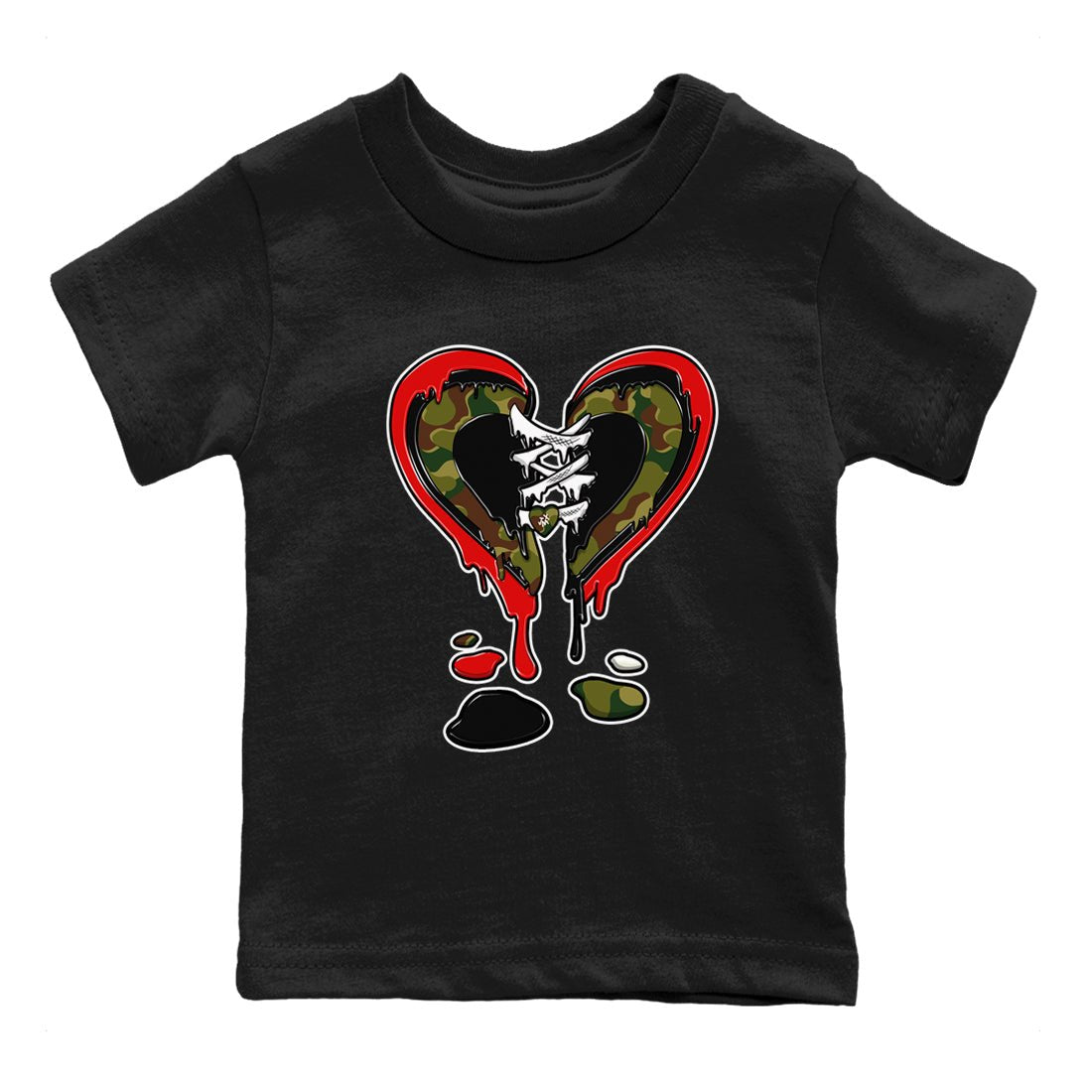 Air Max 90 Duck Camo shirts to match jordans Melting Heart sneaker match tees Air Max 90 Reverse Duck Camo match shoes to clothes SNRT Sneaker Tees Youth Baby Black 2 tee