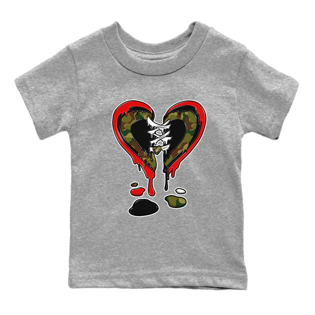 Air Max 90 Duck Camo shirts to match jordans Melting Heart sneaker match tees Air Max 90 Reverse Duck Camo match shoes to clothes SNRT Sneaker Tees Youth Baby Heather Grey 2 tee