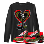 Air Max 90 Duck Camo shirts to match jordans Melting Heart sneaker match tees Air Max 90 Reverse Duck Camo match shoes to clothes SNRT Sneaker Tees unisex cotton Black 1 shirts