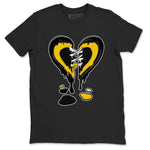 Dunk High Pollen shirts to match jordans Melting Heart sneaker match tees Dunk High Pollen SNRT Sneaker Release Tees unisex cotton Black 2 crew neck shirts