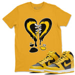 Dunk High Pollen shirts to match jordans Melting Heart sneaker match tees Dunk High Pollen SNRT Sneaker Release Tees unisex cotton Gold 1 crew neck shirts