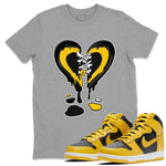 Dunk High Pollen shirts to match jordans Melting Heart sneaker match tees Dunk High Pollen SNRT Sneaker Release Tees unisex cotton Heather Grey 1 crew neck shirts