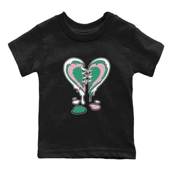 Dunk Low Medium Soft Pink Malachite shirt to match jordans Melting Heart sneaker tees Dunks Medium Soft Pink Malachite Streetwear Brand SNRT Sneaker Release Tees baby toddler Black 2 cotton Shirt