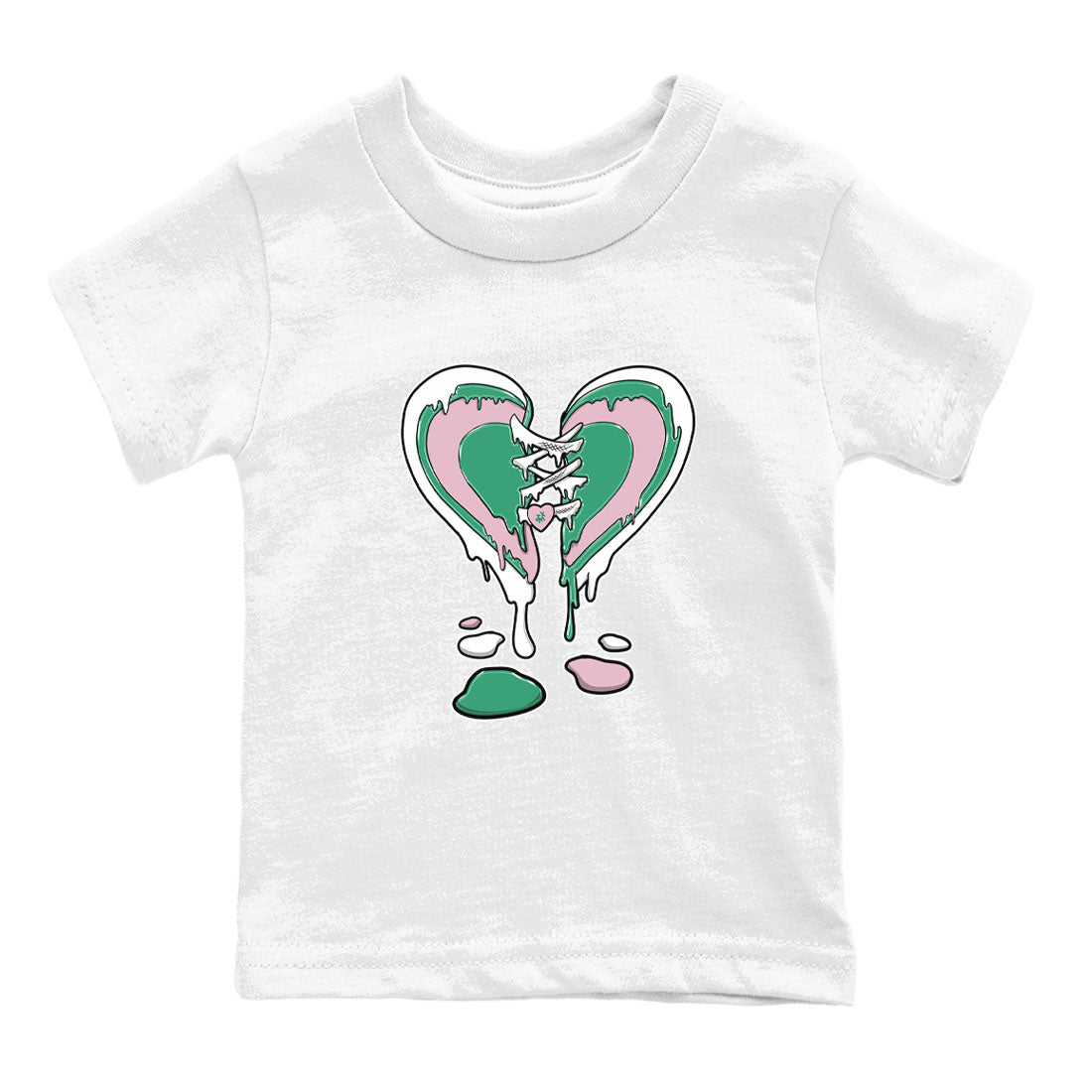 Dunk Low Medium Soft Pink Malachite shirt to match jordans Melting Heart sneaker tees Dunks Medium Soft Pink Malachite Streetwear Brand SNRT Sneaker Release Tees baby toddler White 2 cotton Shirt