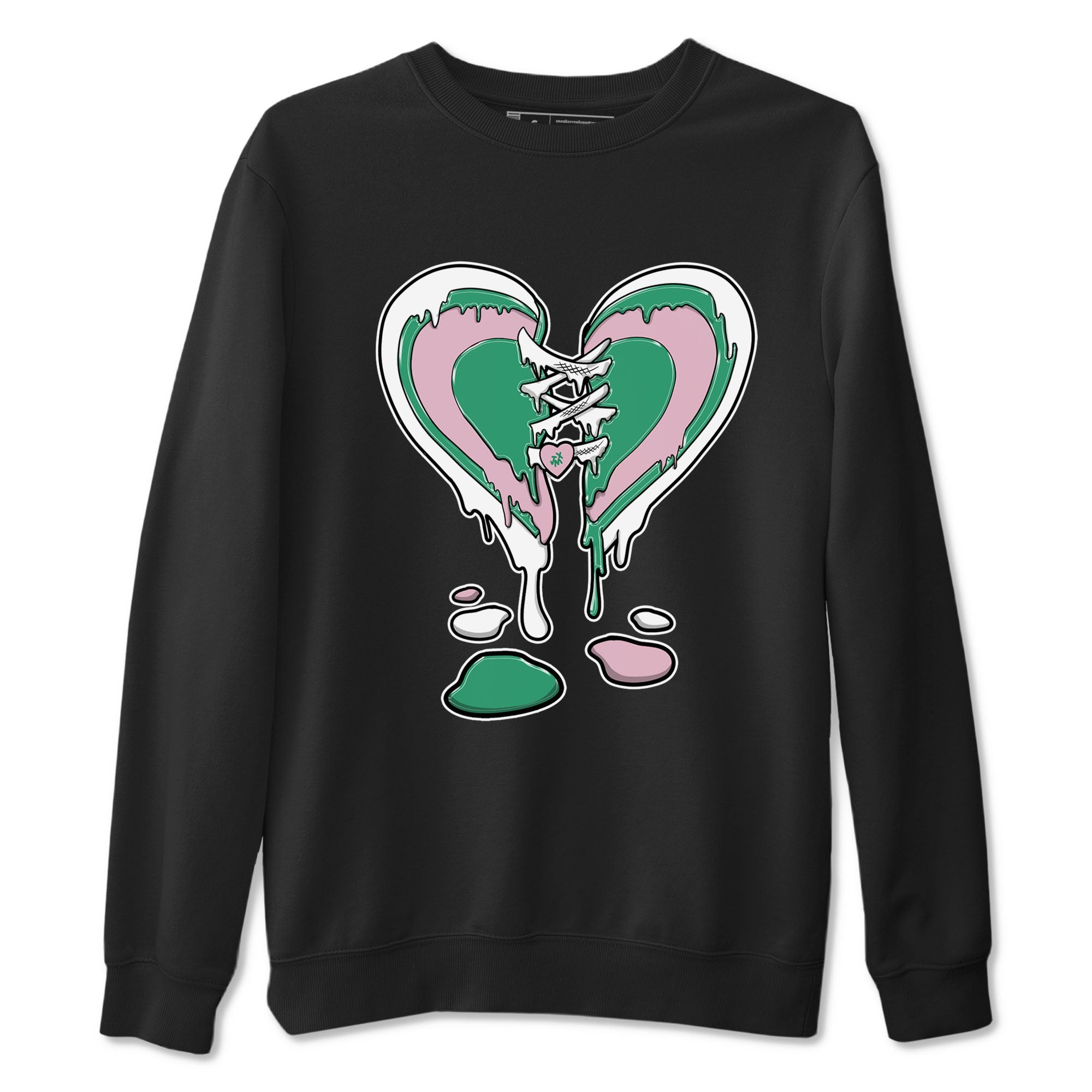Dunk Low Medium Soft Pink Malachite shirt to match jordans Melting Heart sneaker tees Dunks Medium Soft Pink Malachite Streetwear Brand SNRT Sneaker Release Tees unisex cotton Black 2 crew neck shirt