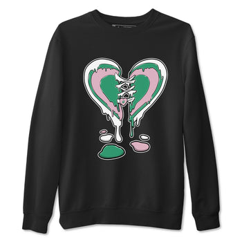 Dunk Low Medium Soft Pink Malachite shirt to match jordans Melting Heart sneaker tees Dunks Medium Soft Pink Malachite Streetwear Brand SNRT Sneaker Release Tees unisex cotton Black 2 crew neck shirt