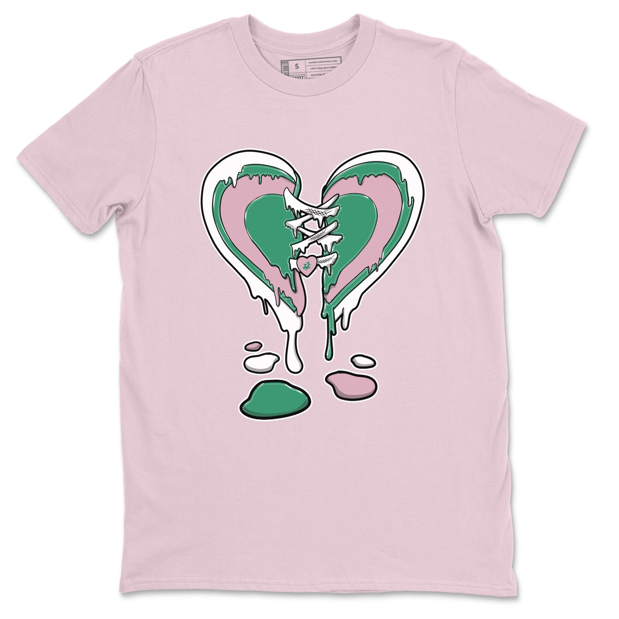 Dunk Low Medium Soft Pink Malachite shirt to match jordans Melting Heart sneaker tees Dunks Medium Soft Pink Malachite Streetwear Brand SNRT Sneaker Release Tees unisex cotton Pink 2 crew neck shirt